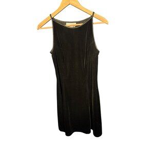 Jessica‎ McClintock Gunne Sax Black Velvet Slip Dress Size 7/8